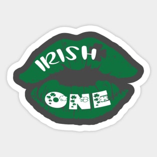 irish one st patricks kiss me i'm irish Sticker